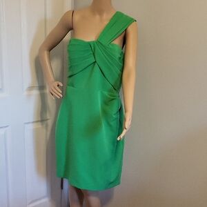 Vince Camuto Vibrant Green One-Shoulder Dress